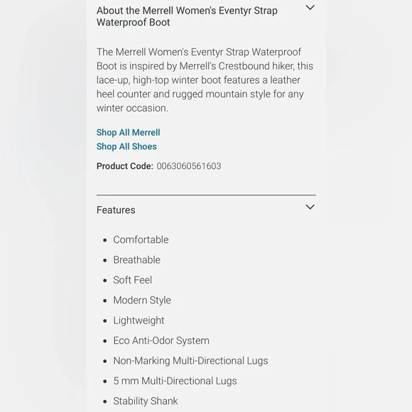 Merrell Eventyr Strap Waterproof Boot Size 10 - Picture 6 of 10